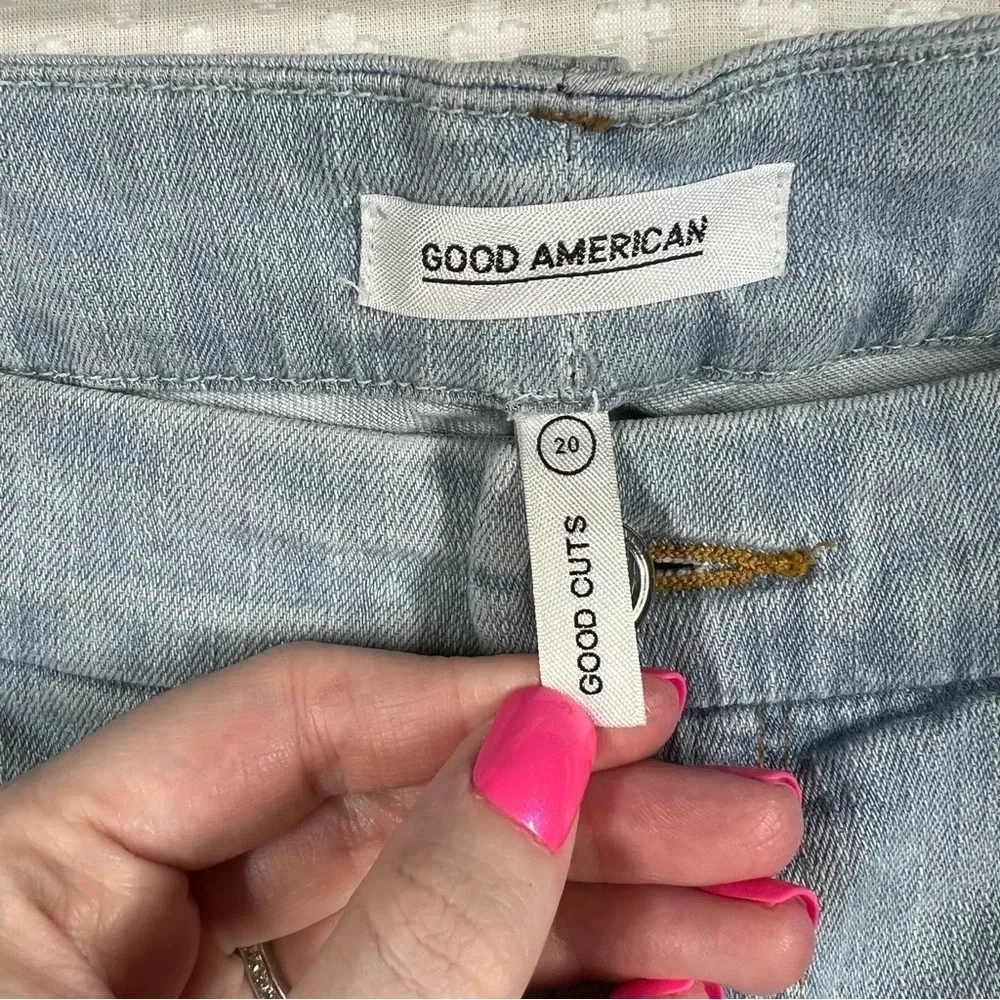 Good American Light Wash Good Cuts High Rise‎ Jeans